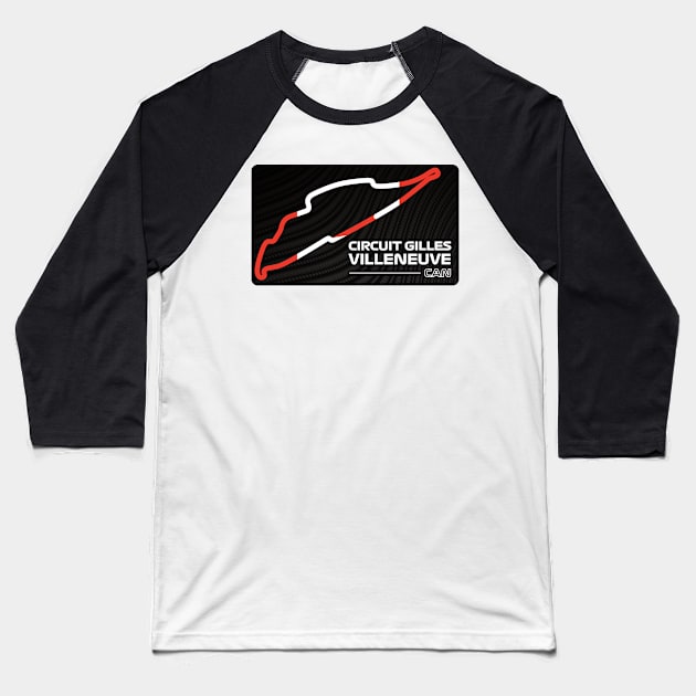 Circuit Gilles Villeneuve Baseball T-Shirt by Radradrad